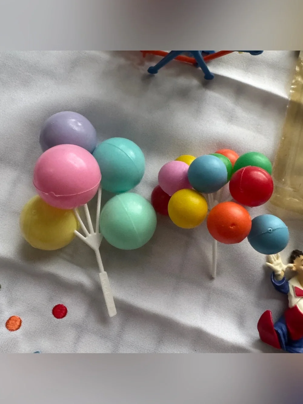 Vintage Wilton Circus Cake Toppers Lot Clowns Carousel Balloon Picks Retro